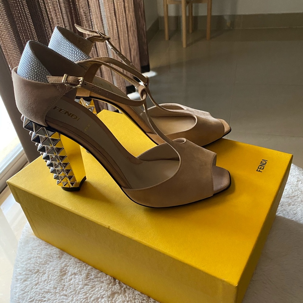 Fendi with silver heels